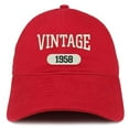 thumbnail image 1 of Trendy Apparel Shop Vintage 1958 Embroidered 60th Birthday Relaxed Fitting Cotton Cap, 1 of 2