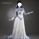 thumbnail image 5 of Disfraz de novia con mascarada de cadáver, disfraz de Emily, peluca, fantasma zombi, fiesta de Halloween, disfraces góticos aterradores para mujer, 5 of 5