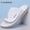 White, variant on Men's Stitched Toe Loop Platform Leather Slide Sandals Decorative Stitch Non Slip Cushioned Casual Outdoor Walking Slides