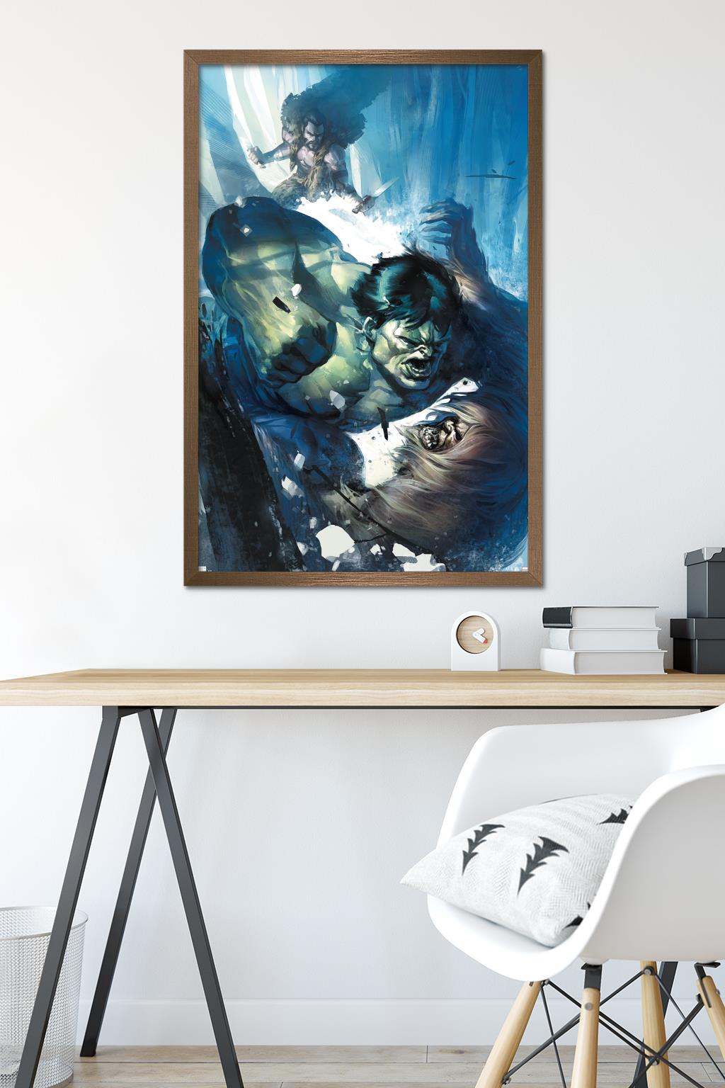 Marvel Kraven The Hunter - Incredible Hulk #11 Wall Poster, 22.375" x 34" Framed