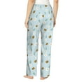 thumbnail image 3 of Xecao Bee Flower Women's Straight Lounge Pajama Pants: The Epitome of Relaxed Sleepwear, 3 of 9