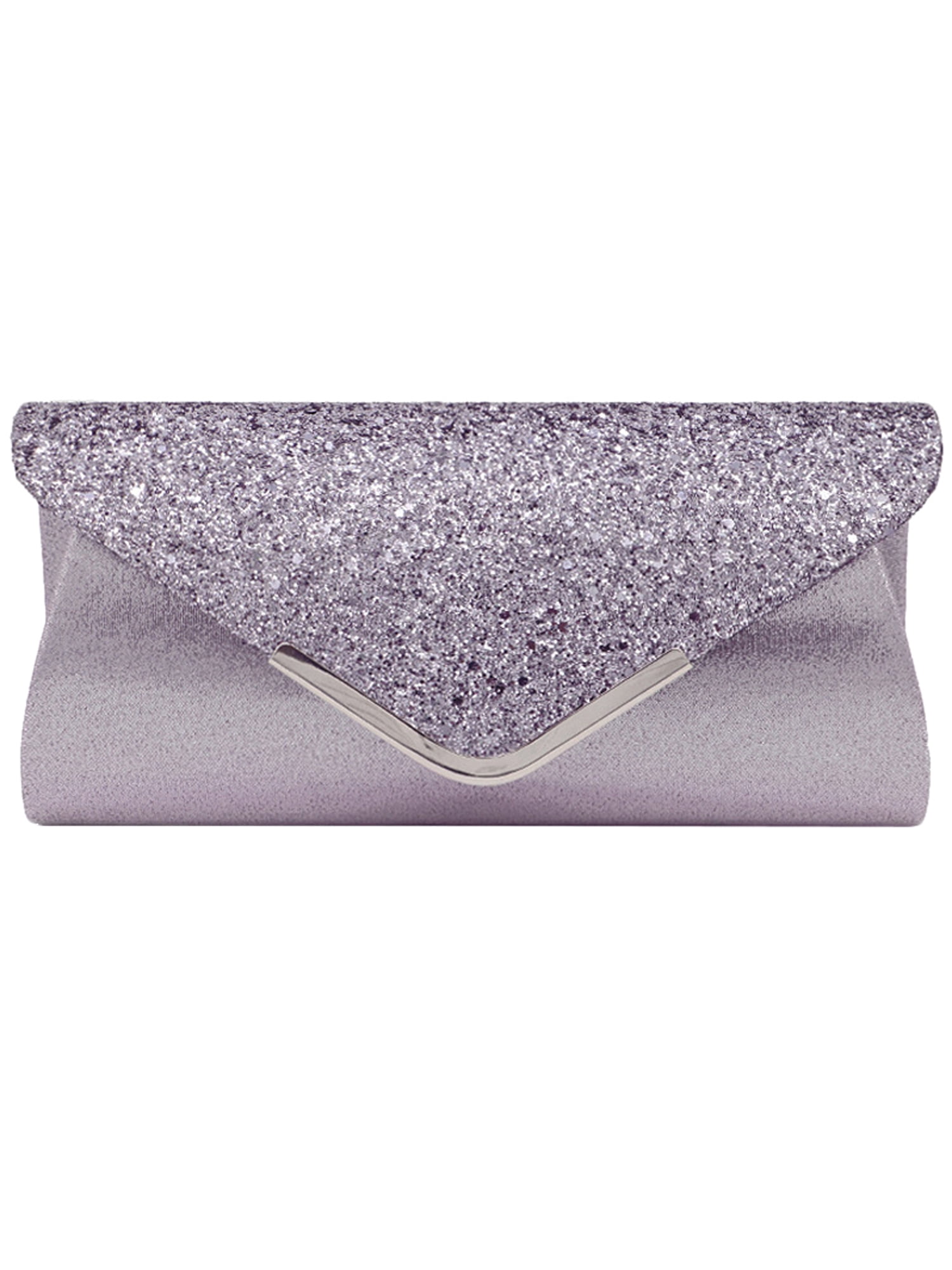 Handbag Evening Bag Clutch Party Prom Wedding Shiny Glitter Sparkly Box Dust