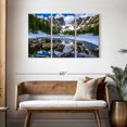 thumbnail image 3 of Elephant Stock Dream Lake In Rocky Mountain Wall Art - Horizontal Multi Panel Canvas - Living Room Wall Decor - Nature Multi Panel - Blue And Gray Decor - 45" x 28", 3 of 8