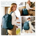 thumbnail image 5 of SYCNB Waterproof Lightweight Travel Backpack for Women, Laptop Backpack with Charging Port for College, Airline-Approved Carry On Backpack, Personal Item Travel Bag with Shoe Pouch Peacock Blue, 5 of 8