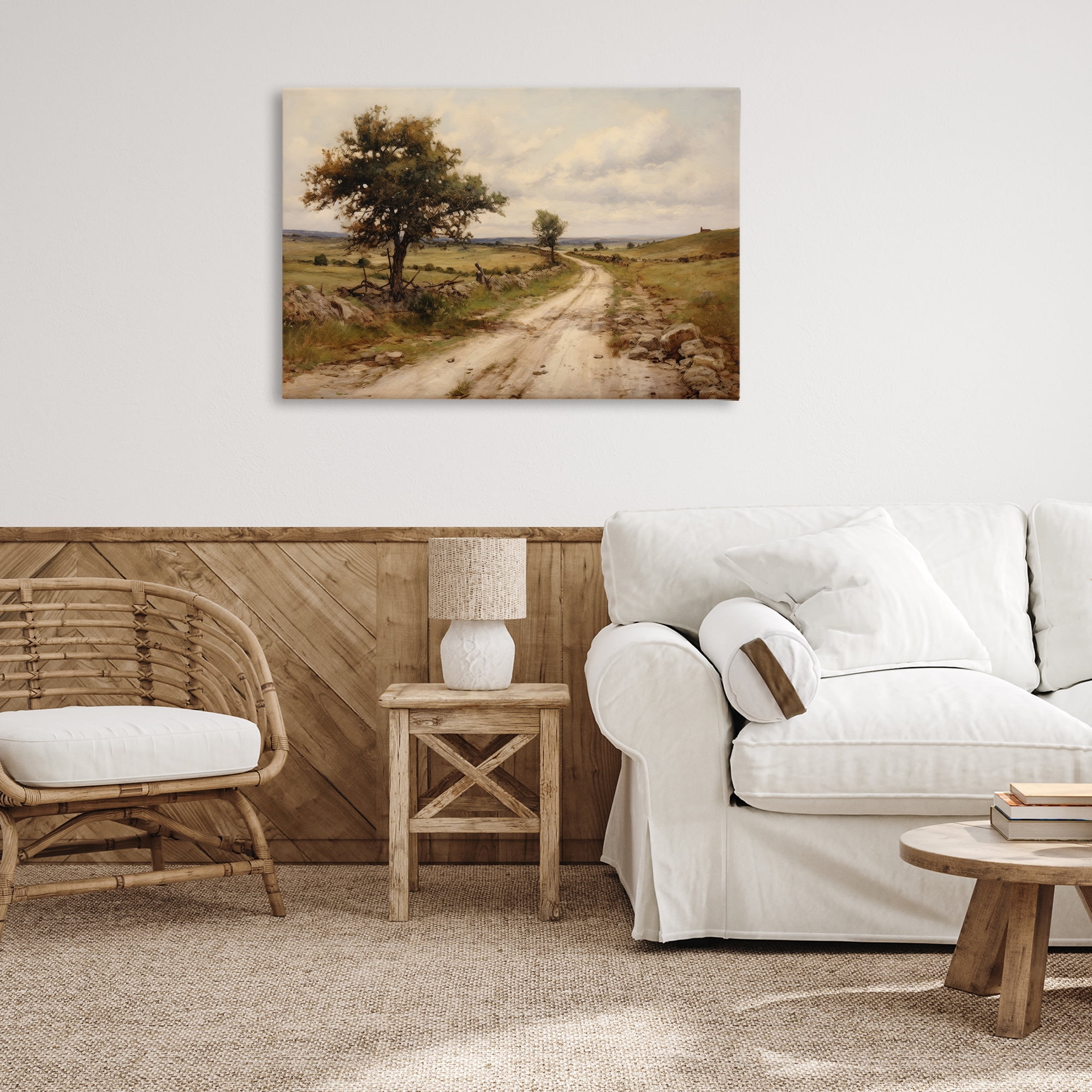 Stupell Industries Road To Nowhere Landscape & Nature Painting Wrapped Canvas Art Print Wall Art, 36 x 24