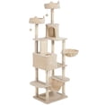 thumbnail image 1 of CoSoTower 81" Large Cat Tree w/ Scratching Posts, Condos, Beds, Hammocks, Jumping Platforms, Toy Balls, Rope Cat Toy, Beige, 1 of 7