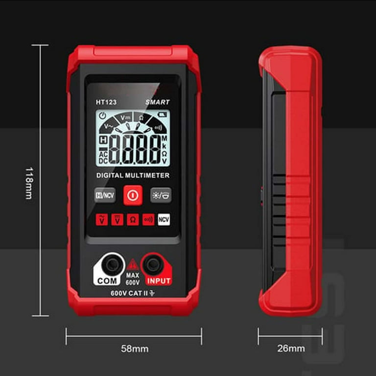 Smart Auto Digital Multimeter - AC/DC Voltage Tester With Non-Contact Electrical Testing