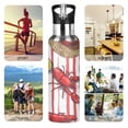 thumbnail image 7 of Yayeee 20oz Double Wall Stainless Steel Water Bottle with Flip Straw, Red Lobster, 7 of 7
