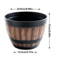 thumbnail image 3 of Clearance!!Plant Pot Large Capacity Creative Shape Plastic Imitation Wine Barrel Shape Planter Flower Container For Home, 3 of 6