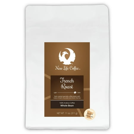 New Life Coffee French Roast Whole Bean, 11 oz. Bag