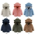 thumbnail image 5 of URMAGIC Baby Girls Boys Fleece Hooded Jacket Zip Up Teddy Coat Winter Warm Bear Ear Cute Jackets Toddler Kids Outerwear for 0-24M, 5 of 5