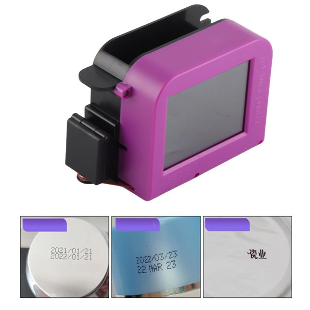 Handheld Printer Inkjet Coder, 1200mAh Inkjet Printer with Multi Languages LED Touch Screen, Color Date Printer Barcode Printer Hand Printer for Logo Production Date Label, DIY