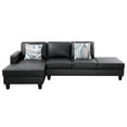 thumbnail image 2 of Hommoo L-Shaped Sectional Couch, Living Room Furniture Suitable for Small Space-Apartment/Upstairs Loft/Living Room, Black(Without Ottoman), 2 of 7