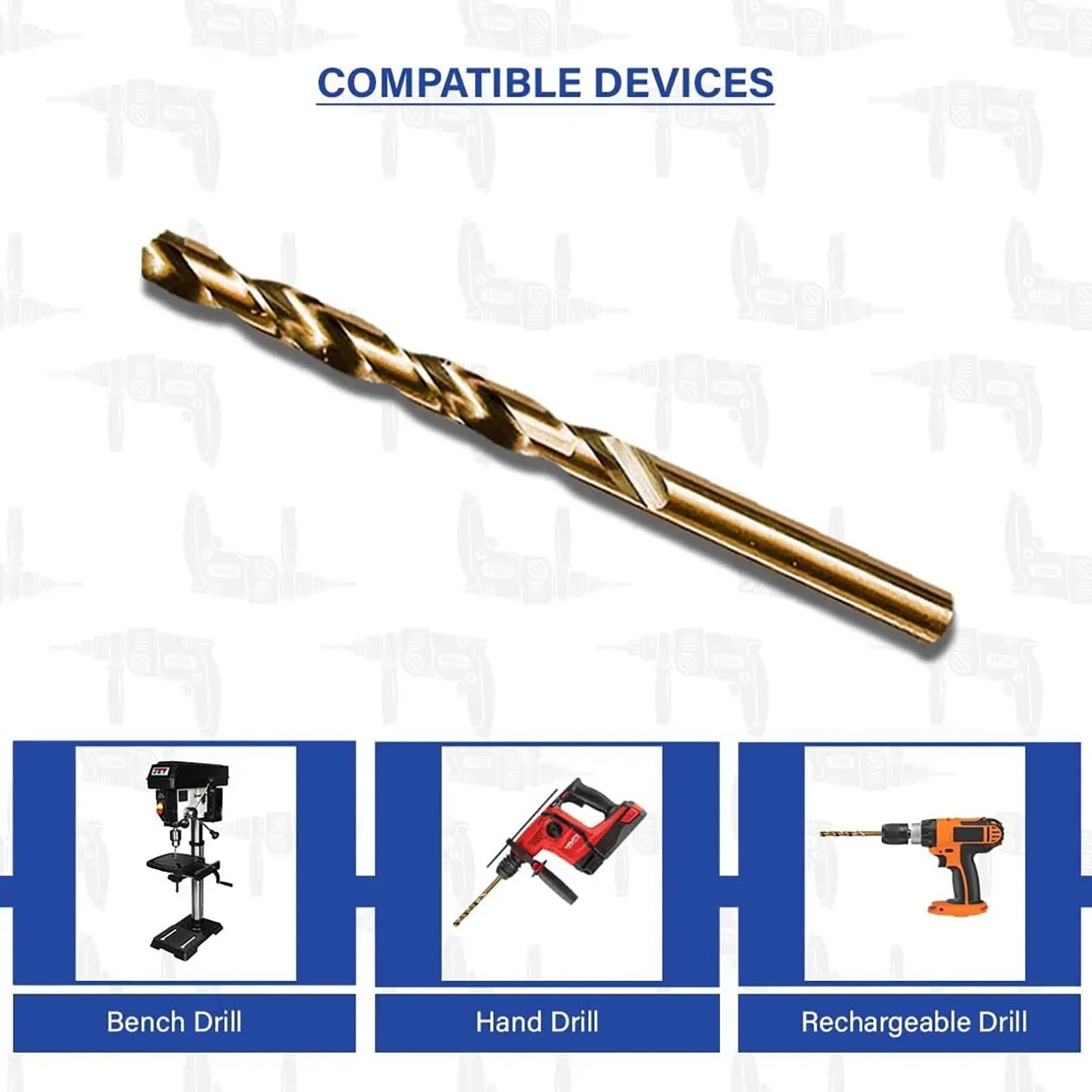 10Pcs HSS M35 Cobalt Drill Bit Set 1mm 1.5mm 2mm 2.5mm 3mm Drilling Bits Split Point For Steel Strong Hard Metal TAPDRA Spare Part