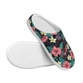thumbnail image 3 of Wukai Green Tropical Leaves Print Women's Indoor Bedroom Slipper Slip On Shoes, Unisex House Shoes with Anti-Skid Sole for Men, Gift for Women Men-37/38, 3 of 7