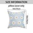 thumbnail image 7 of Unique Bargains Velvet Daisy Embroidery Pillow Covers Set of 2 Blue 18" x 18", 7 of 7