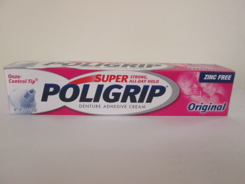 Super Poligrip Zinc Free Denture Adhesive Cream, Original 2.4 oz