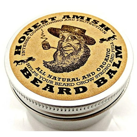 Honest Amish Beard Balm Leave-in Conditioner - All Natural -Vegan Friendly Organic Oils and Butters 