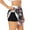 Black, variant on American Flag Eagle Art Print Women's Athletic Gym Running Shorts with Phone Pockets - Workout Shorts-Small