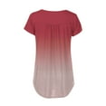 thumbnail image 4 of gakvbuo Summer Savings Clearance Plus Size Tunic Tops For Womens Tops Hide Belly Tunic 2023 Summer Short Sleeve Ruched Botton Up T Shirts Cute Flowy Henley Tshirt Casual Dressy Blouses For Leggings, 4 of 6