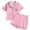 AB505 Pink2, variant on Bainana Toddler Girls 2 Pieces Sleep Outfit Set Solid Color Short Sleeve Button Down Shirts And Shorts Set Loose Casual Little Girls Summer Indoor Daily Loungewear Size 4-5 Years Black