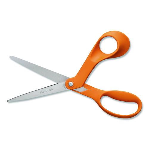 Original Orange-Handled Scissors, 8.41" Long, Offset Orange Handle | Bundle of 5