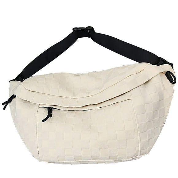 Bdday Small Messenger Bag Women'S Summer Fashionable Plaid Pattern Zipper Belt Bag Purses for Women Crossbody Bag