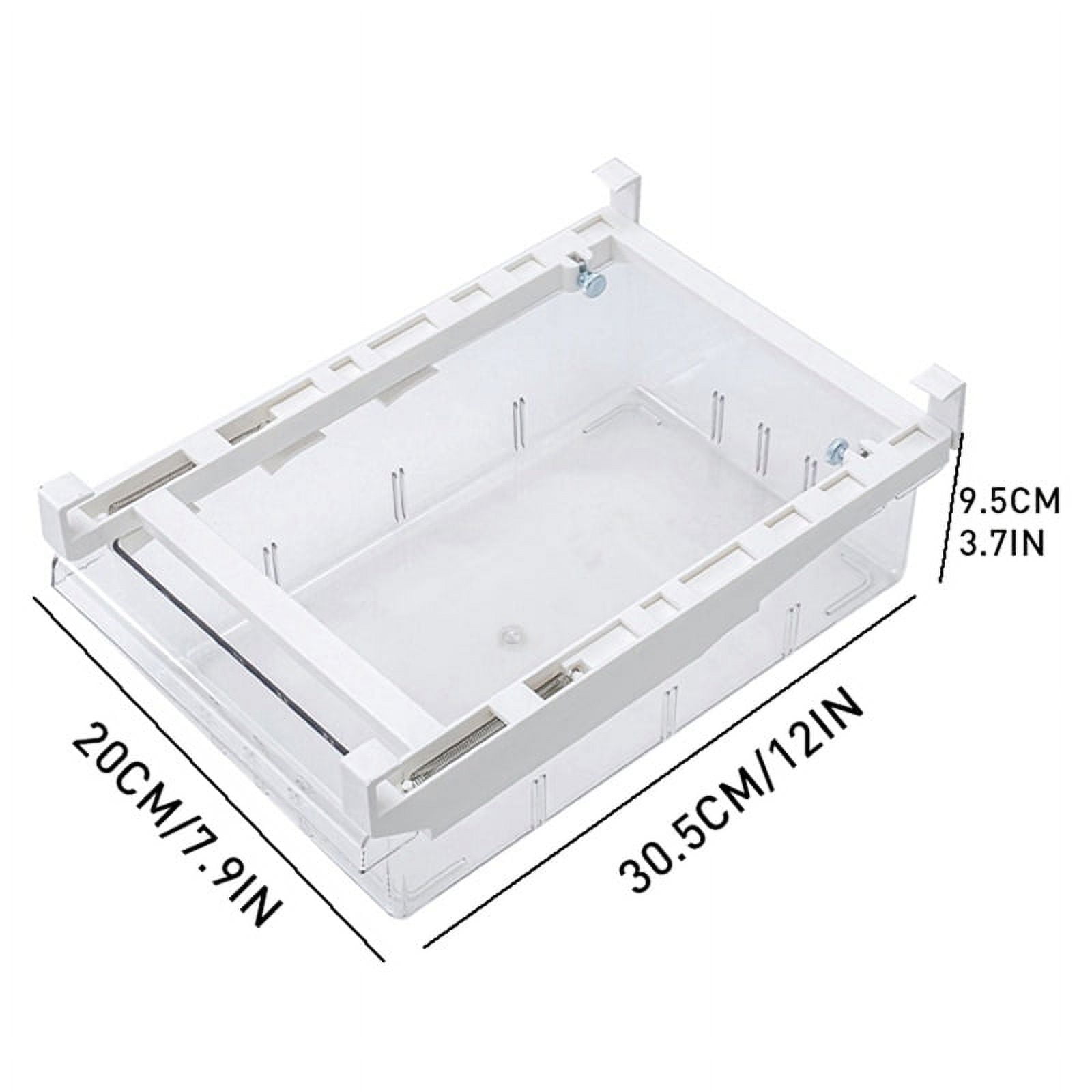 Fridge Drawer Organizer,Refrigerator Organizer Bins,Pull Out with Handle,Fridge Shelf Holder Storage Box,Clear Container for Household