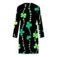 thumbnail image 6 of Sakmal Long Sleeve Moomoo Nightgownss for Women St Patrick's Day Soft Pajama Sleep Dress Shamrock Print Short Ladies Nightgown L, 6 of 6