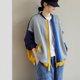 thumbnail image 5 of Chaquetas para mujer, ropa de moda coreana, chaquetas de béisbol holgadas de gran tamaño, cárdigan de retazos, abrigos de manga larga con cremallera, blusas para mujer, 5 of 5