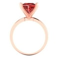 thumbnail image 4 of Solitaire Engagement Ring for Women - 3ct Natural Garnet in 14K Rose Gold Promise Ring, 4 of 6