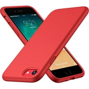 ImpactStrong iPhone SE 2020 Case/iPhone 7 / iPhone 8 Case, Silicone Heavy Duty Liquid Gel Shockproof Case with Soft Microfiber Cloth Cushion for iPhone 7/8 and iPhone SE 2020 (2nd Generation) - Red