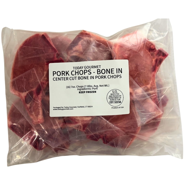 Today Gourmet, Pork Chops, Bone-In, (16) 7oz., Heritage Breed