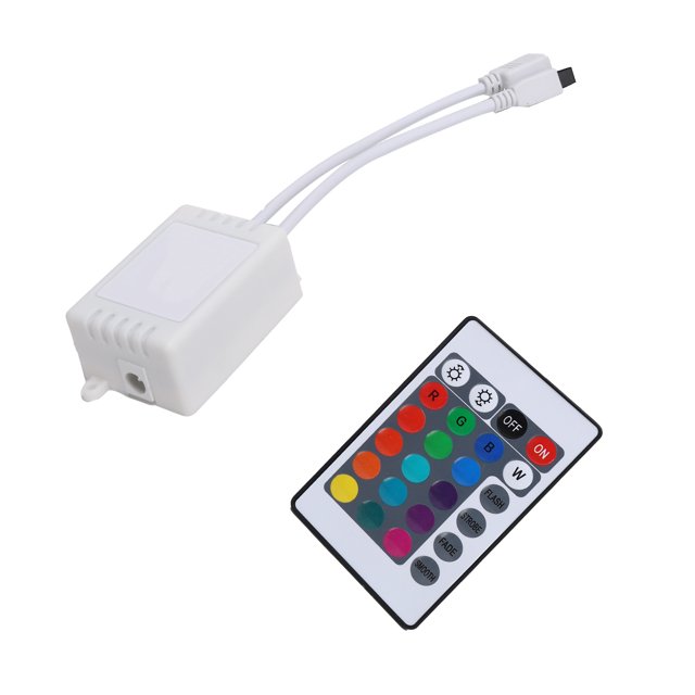 Controlador IR Control remoto IR Compacto Práctico Interfaz portátil de 4 pines Rendimiento estable para tira de luz LED para luz RGB