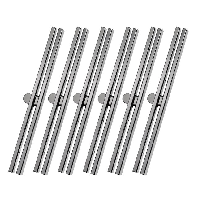 6pcs 11.4cm Straight Alloy Purse Frame Wallet Clasp Coin Bag Kiss Clasp Lock for Bag Making DIY Craft Handmade (Silver)
