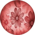 thumbnail image 1 of Ahgly Company Tapis Rond Lavable en Machine Intérieur Transitionnel Rouge, 7 Pieds Rond, 1 of 7