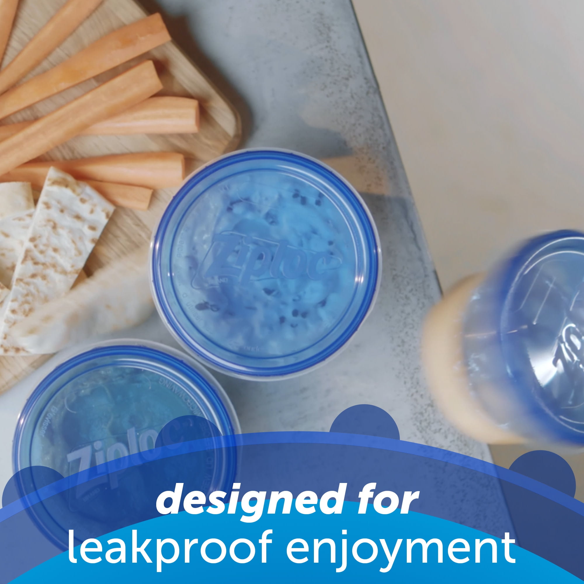 Ziploc Twist N Loc Food Storage Meal Prep Containers Reusable, Dishwasher Safe, Extra Small 8oz Round, 4 Count