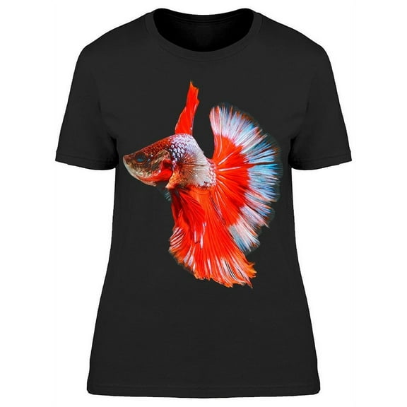Face And Tail Focus Betta Fish T-Shirt Women -Image by Shutterstock, Female Medium