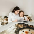 thumbnail image 5 of Manfei Happy Christmas Full Size Comforter Sets,Snowman Pattern Bedding Comforter Set,Rustic Flower Floral Bedding Sets For Girl,Luxury Bedroom Decor Reversible,3-Piece, 5 of 8