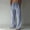 52#Blue, variant on Men's Cotton And Linen Elastic Waist Blended Breathable Comfortable Soft Beach Casual Trousers Full Length Pants Capri Leggings For Men Ultra Super Soft High Waisted Leggings For Men