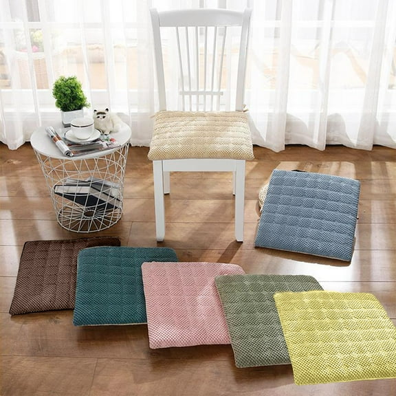 Dining Chair Seat Cushion Non-slip Kitchen Seat Cushion Washable Soft Thick Patio Cushion Large Wood Metal Conical Chair CushionNon-slip Chair Mat with Straps