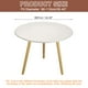 thumbnail image 2 of Mantel redondo de 48 pulgadas de Uxcell con borde elástico, impermeable y estirable, adecuado para mesas de 35" a 43" de diámetro, ideal para picnic y camping, color beige., 2 of 7