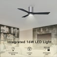 thumbnail image 4 of Matthews Fan Company IR3HLK-BP-BK-52 Irene 52" Brushed Pewter Hugger Ceiling Fan with 3 Matte Black Blades, Integrated LED Light Kit, Remote Control, Indoor/Outdoor Damp Rated, 4 of 6