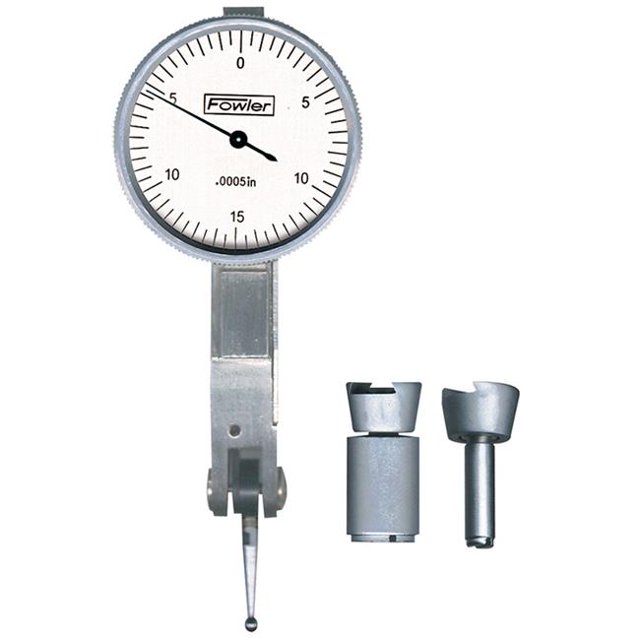 Fowler 52-562-775-0 1 in. Horizontale Cadran Blanc Test Indicateur avec 0.0005 in. Graduation