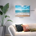thumbnail image 2 of Fuzoiu Sunny Ocean Waves Print Canvas Wall Decorative,Modern Artwork Picture Decor Painting,Living Room Bedroom Home Office,Framed Hangable Decorative Artwork Size 30x40, 2 of 6
