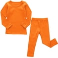 thumbnail image 7 of Elowel Pajama Set for Women and Men 2 Pack 100% Cotton Adult PJs Orange Size XS, 7 of 7