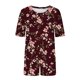 thumbnail image 4 of Conjunto de Pijama de las Mujeres de Moda Casual Color Sólido Casa Manga Corta Cuello Redondo Superior Y Pantalones, Ropa de Salón, 4 of 6