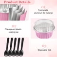 thumbnail image 5 of 5 oz Mini Cake Pans with Lids, Aluminum Foil Cake Baking Cups, Pie Pans Muffin Tins Cupcake for Party Wedding Birthday, 5 of 8