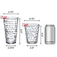 thumbnail image 3 of Amazing Abby - Iceberg - 16-Ounce and 24-Ounce Plastic Tumblers (Set of 12), Plastic Drinking Glasses, All-Clear Reusable Plastic Cups, Stackable, BPA-Free, Shatter-Proof, Dishwasher-Safe, 3 of 4