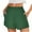 Green, variant on HAiming Womens Summer High Waist Linen Shorts Plus Size Casual Roll up Button Loose Wide Leg Shorts with Pockets